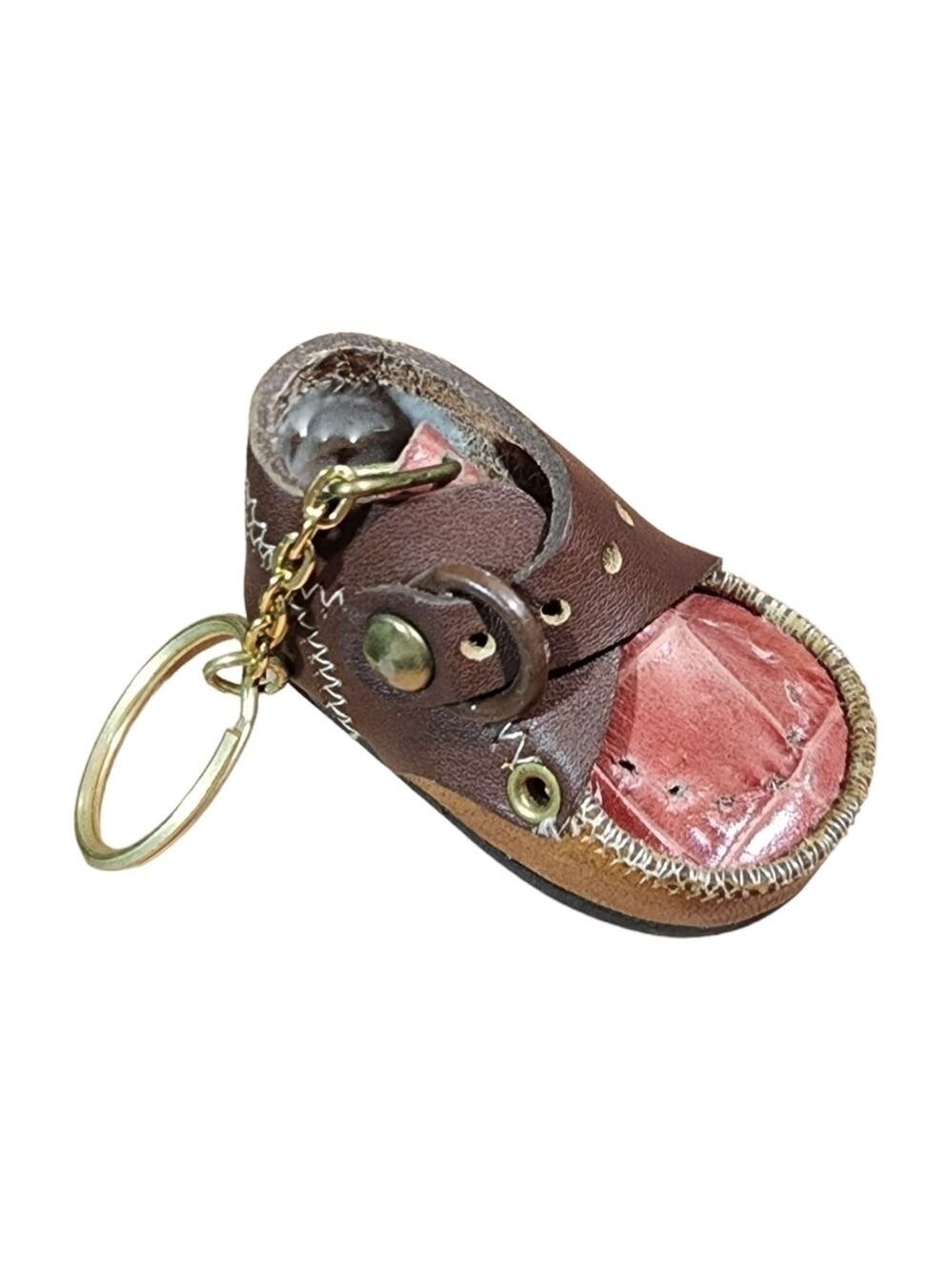 Italy Lombardia miniature Leather loafer shoe keychain tiny